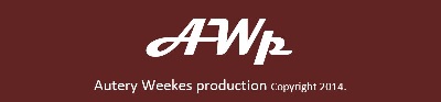 A picture illustrating AWp as a logo and the full spelling of Autery Weekes production under the abreviation AWp.